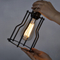 RH Bronze Lamp Holder Iron Cage Loft Style Pendant Light UL CE