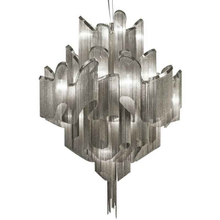 Metal Aluminium Chain Chrome Chandelier 