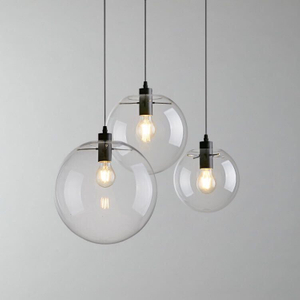 Contemporary Hand Blown Glass Hanging Lamp Round Indoor Pendant Light Modern (3040101)