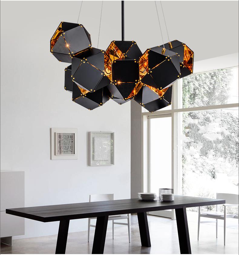 Modern designer gold aluminum pendant lighting for living room kitchen lighting