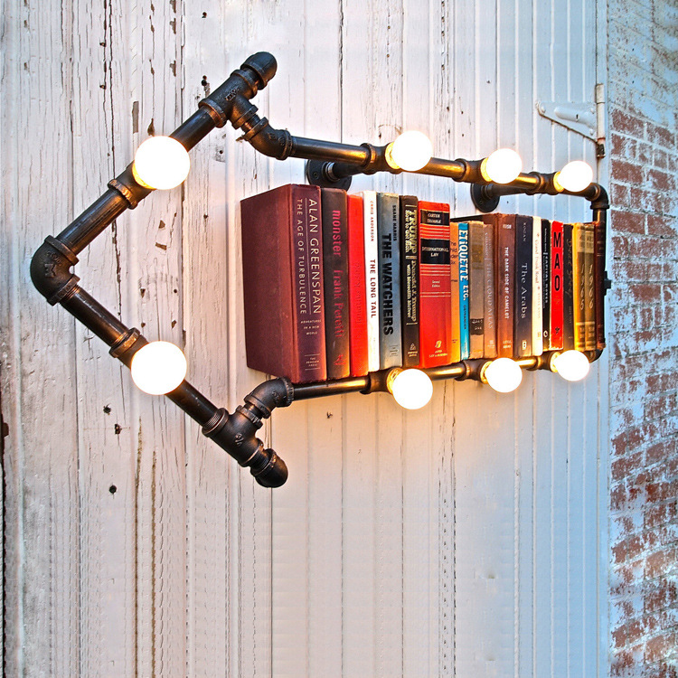 Vintage Iron Pipe Wall Lamp Edison Bulb Wall Lamp Antique Wall Lamp Rust Iron Wall Lamp Lights