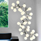 Plastic and Glass Modern Chandelier with Incandescent Bulbs