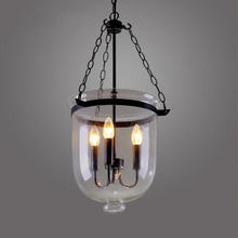 Restoration Decoration iron chain glass chandelier lighting