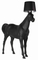 E27 made in china modern black horse shape reception floor lamp for hotel