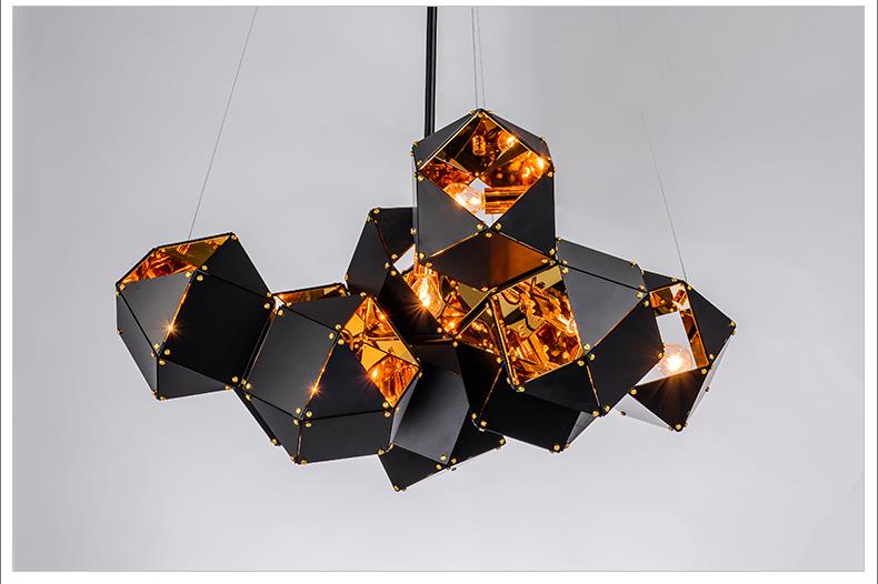 Modern designer gold aluminum pendant lighting for living room kitchen lighting