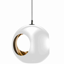 Simple design popular white mental ball pendant light with holes